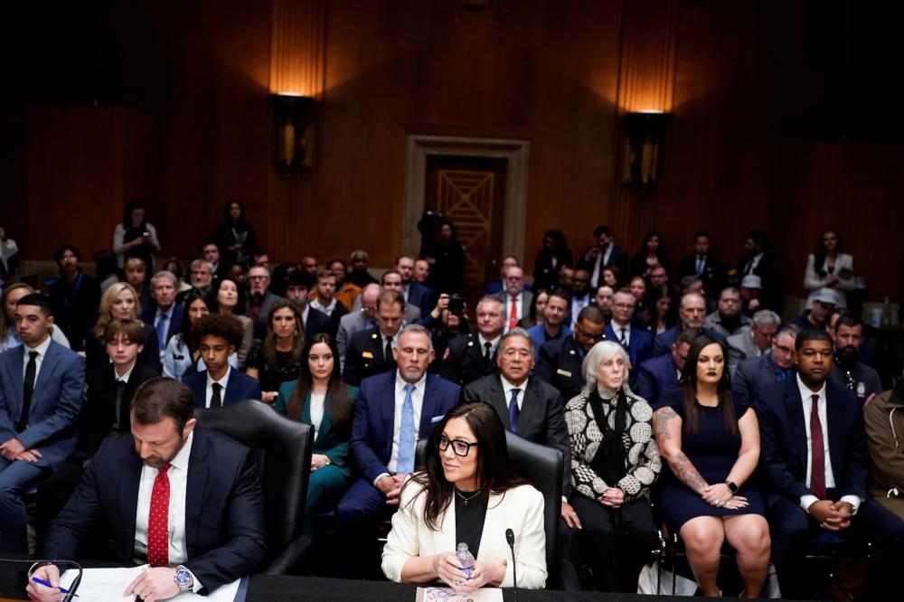 Lori Chavez-DeRemer, U.S. President Trump’s nominee to be secretary of labor sits on the day she testifies before a Senate Health, Education, Labor, and Pensions (HELP) Committee confirmation hearing on Capitol Hill in Washington, D.C., U.S., on February 19, 2025.