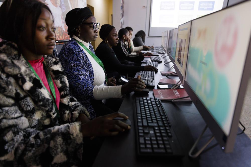 Women in the Job Center of the SKYE vocational training project, Jos, Nigeria.