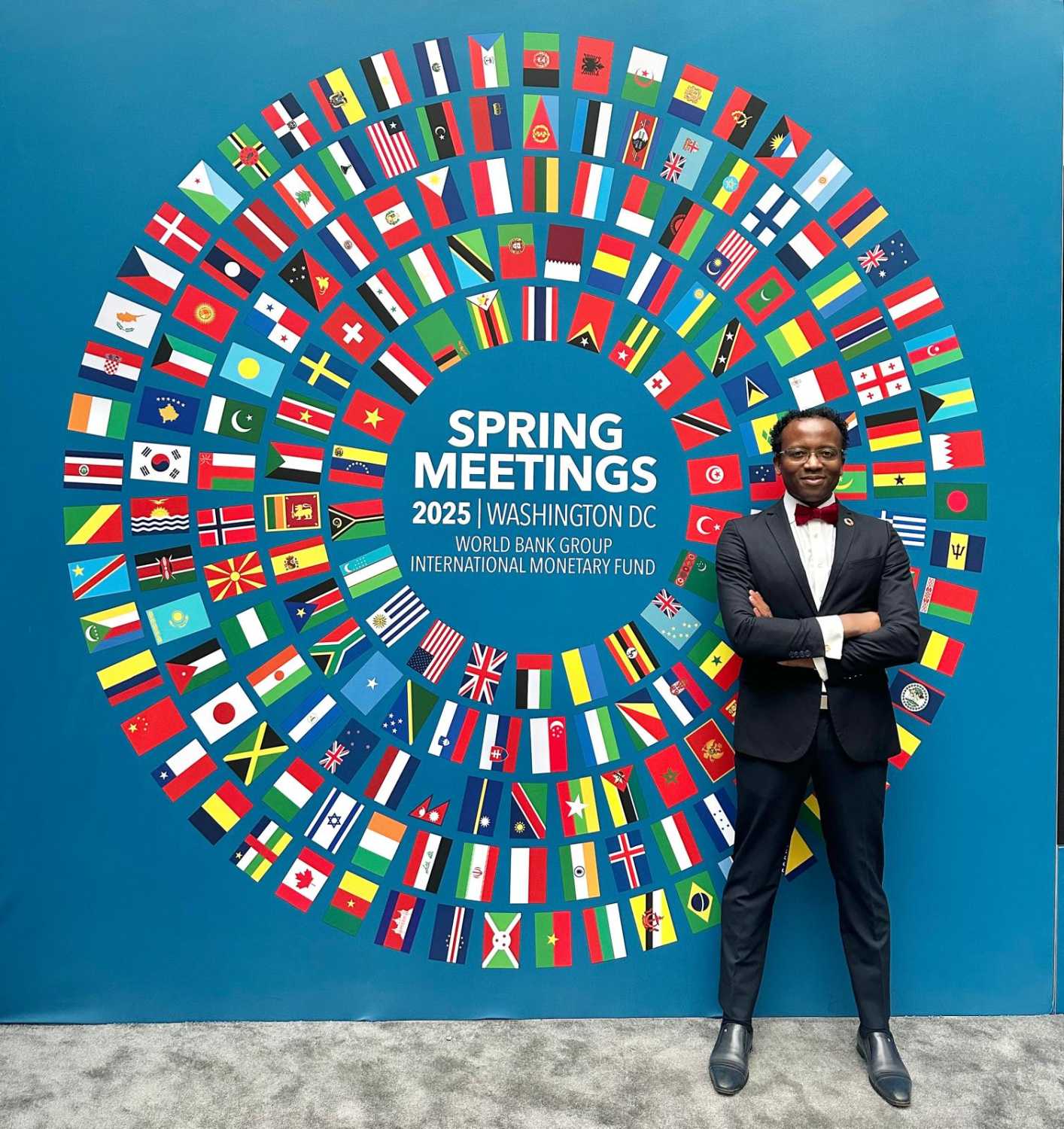 Brookings Senior Fellow Landry Signé, host of Foresight Africa podcast, at the World Bank/IMF Spring Meetings in Washington