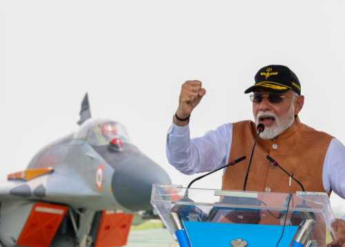 Indian Prime Minister Narendra Modi visits Adampur Air Force Station in Punjab following Pakistan's claims of having struck the base during the conflict that followed Operation Sindoor—India’s retaliation for the April 22 terror attack in Pahalgam,