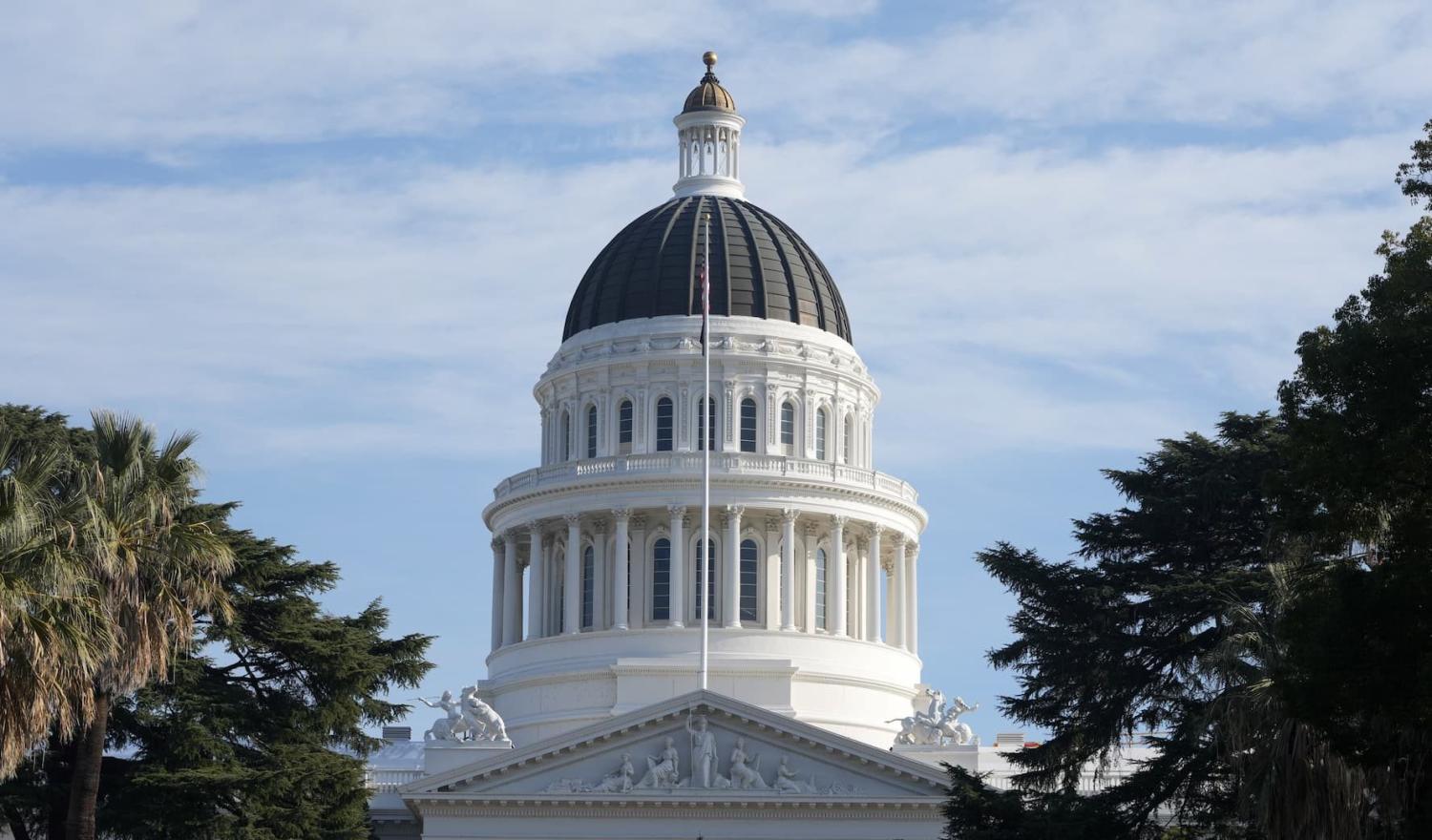 A general overall view of the California State Capitol building on Dec. 24, 2022, in Sacramento, California.
