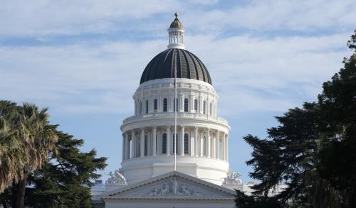 A general overall view of the California State Capitol building on Dec. 24, 2022, in Sacramento, California.