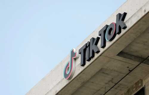 TikTok logo is pictured on the U.S. headquarters of the social media company in Culver City, California, U.S. January 18,2025.
