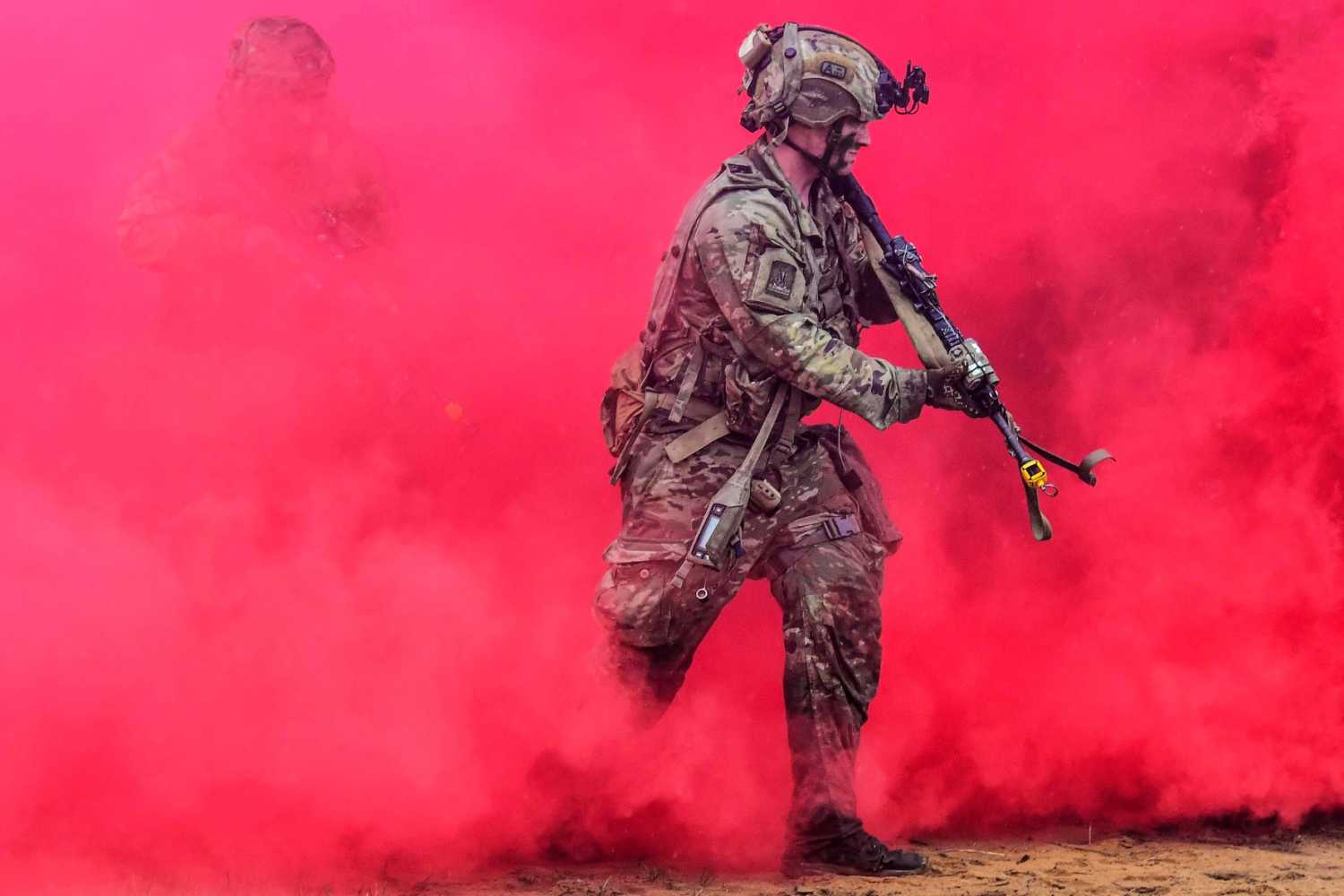 U.S. Army paratroopers assigned to Attack Company, 1st Battalion, 503rd Infantry Regiment, 173rd Airborne Brigade and French soldiers conduct a joint, chemical, biological, radiological and nuclear training in Pabradė, Lithuania, May 19, 2025, during exercise Swift Response 2025.