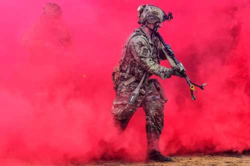 U.S. Army paratroopers assigned to Attack Company, 1st Battalion, 503rd Infantry Regiment, 173rd Airborne Brigade and French soldiers conduct a joint, chemical, biological, radiological and nuclear training in Pabradė, Lithuania, May 19, 2025, during exercise Swift Response 2025.