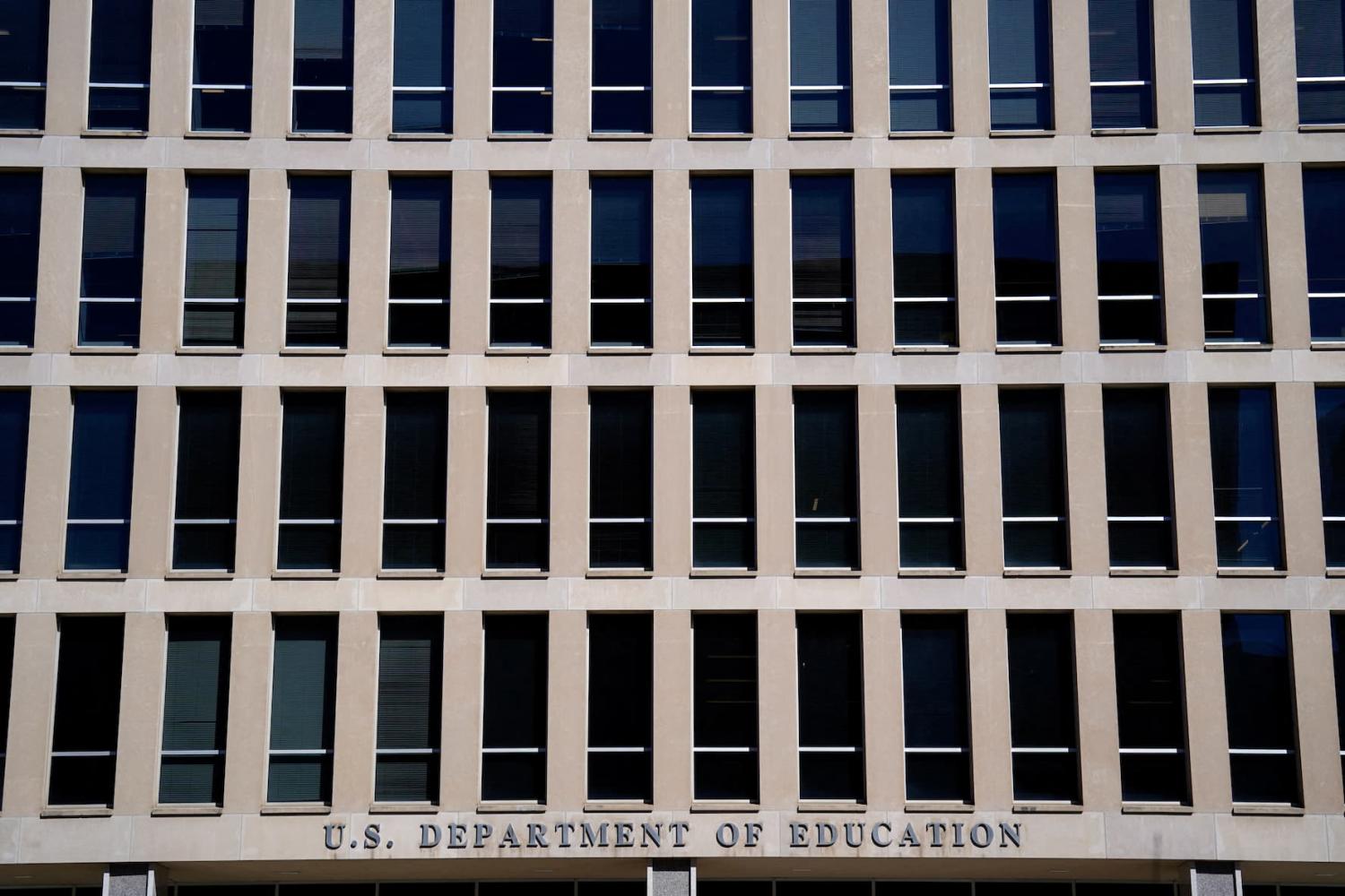 A view shows the U.S. Department of Education building during a Defend Our Schools rally to protest U.S. President Donald Trump's executive order to shut down the department, in Washington, D.C., U.S., on March 21, 2025.