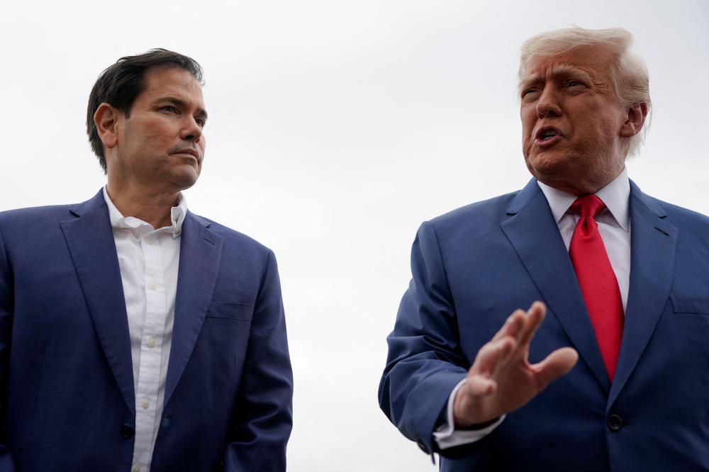 Secretary of State Marc Rubio with President Donald Trump