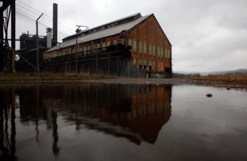 Picture of an abandoned steel blast furnace in Pittsburgh, Pennsylvania