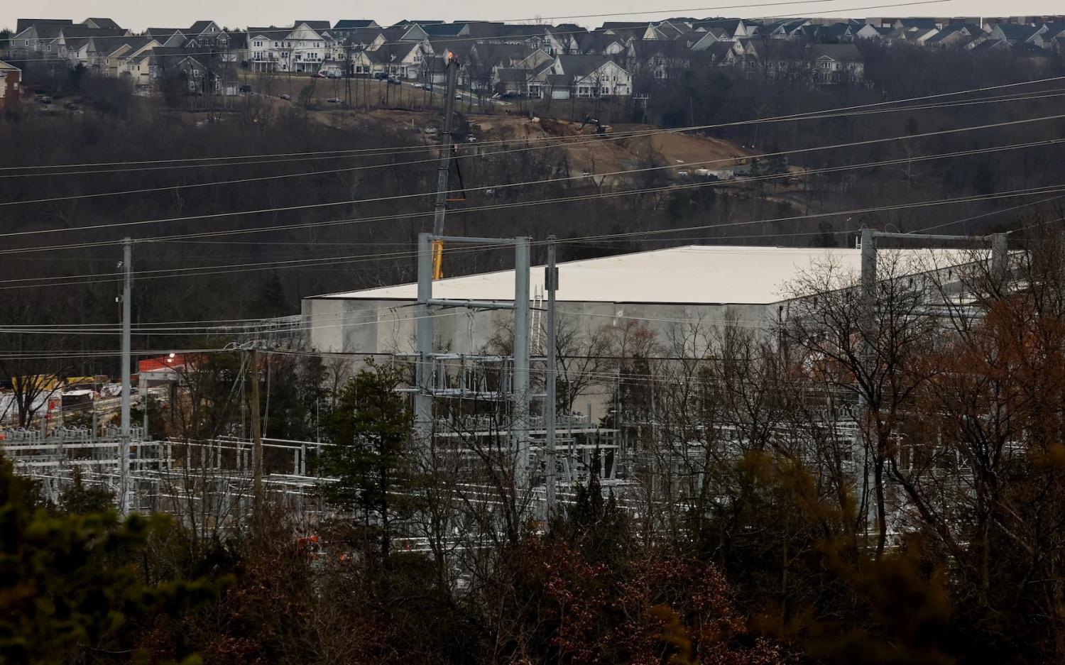 A building complex that houses Compass Datacenters is partially visible in Leesburg, Virginia, U.S., March 13, 2025.