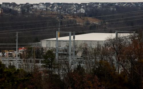A building complex that houses Compass Datacenters is partially visible in Leesburg, Virginia, U.S., March 13, 2025.