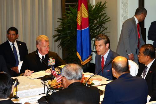 U.S. Defense Secretary Pete Hegseth holds a multilateral meeting with ASEAN defence leaders on sidelines of the IISS Shangri-La Dialogue security summit, in Singapore, May 30, 2025.
