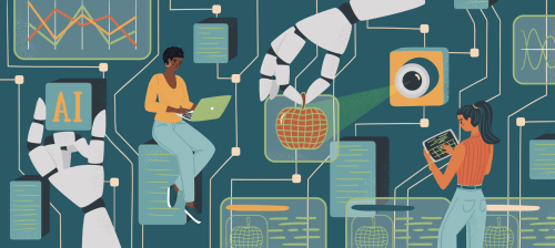 women and tech illustration