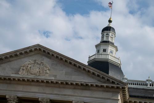 A general view of the Maryland State House, in Annapolis, Maryland, on Friday, October 4, 2024.