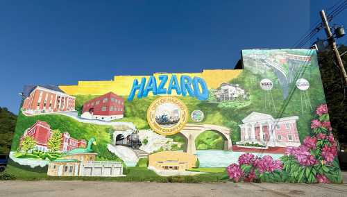 A building mural for the City of Hazard, Kentucky.
