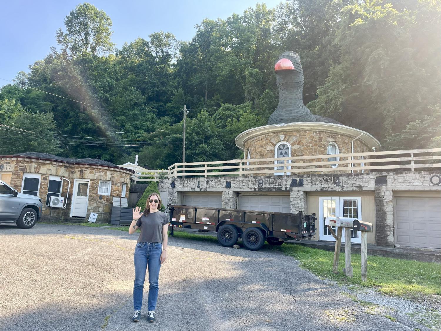 Producer Molly Born outside the Mother Goose House in Hazard, Kentucky. (Photo by Tony Pipa)