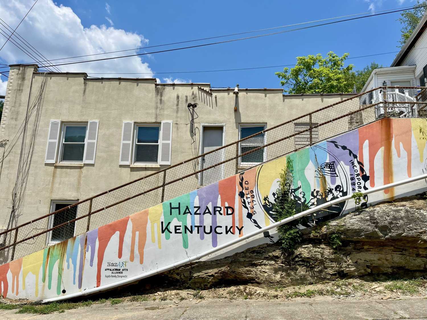 Painted stairway in Hazard, Kentucky. (Photo by Molly Born)