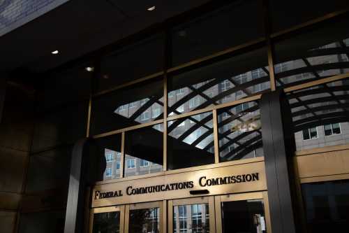 A general view of U.S. Federal Communications Commission (FCC) headquarters in Washington, D.C., on October 21, 2020. (Graeme Sloan/Sipa USA)