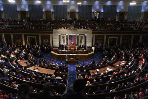 Speaker of the U.S. House of Representatives Mike Johnson gives remarks during the Opening of the 119th Congress in the House Chambers of the Capitol Building in Washington, D.C. on Friday, January 3, 2025. Republicans re-elected Mike Johnson to Speaker of the House after conservative holdouts changed their votes to Johnson.