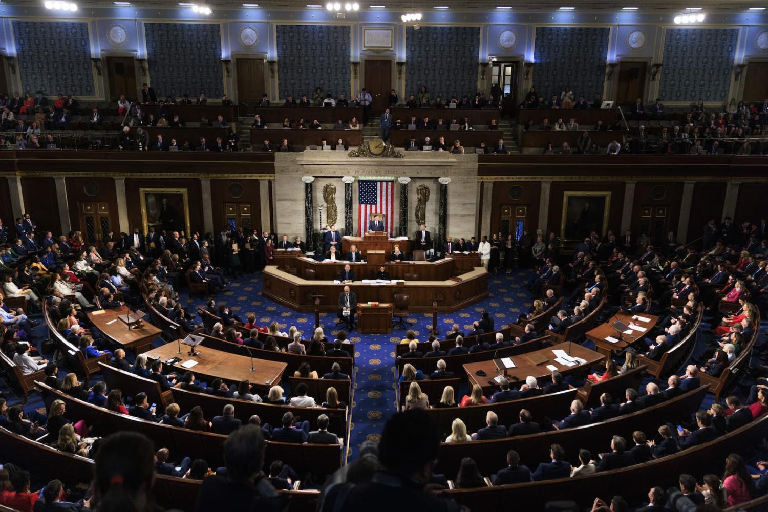 Speaker of the U.S. House of Representatives Mike Johnson gives remarks during the Opening of the 119th Congress in the House Chambers of the Capitol Building in Washington, D.C. on Friday, January 3, 2025. Republicans re-elected Mike Johnson to Speaker of the House after conservative holdouts changed their votes to Johnson.