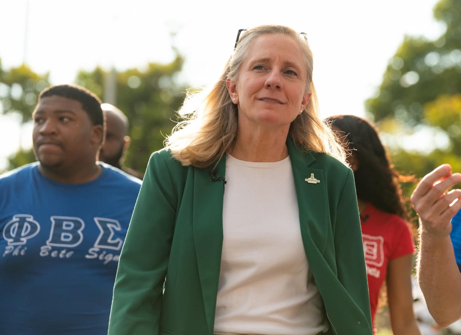 Abagail Spanberger During the Norfolk State University Football Tailgate on Aug. 28, 2025.