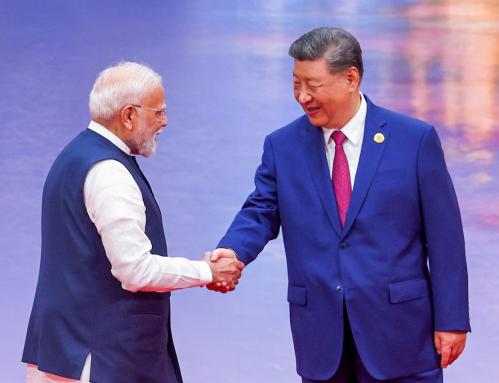 Prime Minister Narendra Modi exchanges a handshake with Chinese President Xi Jinping during the Official Reception for Heads of States and Heads of Governments at the SCO Summit, in Tianjin on Sunday, August 31, 2025.