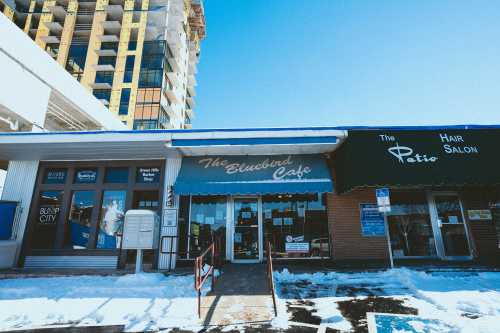 Nashville's Bluebird Cafe. Exterior street view of a small cafe