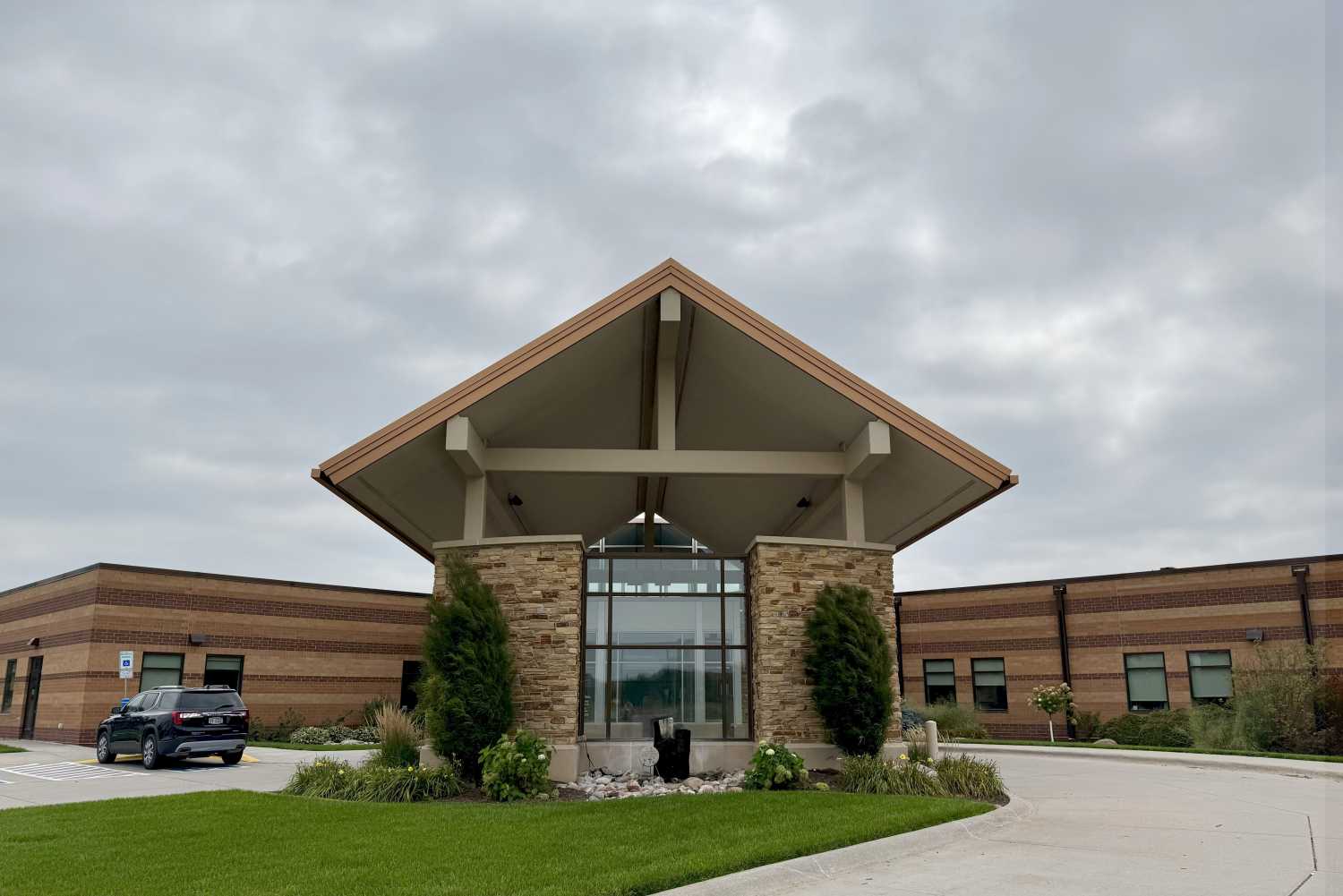 Entrance to Valley County Health System, Ord, Nebraska.