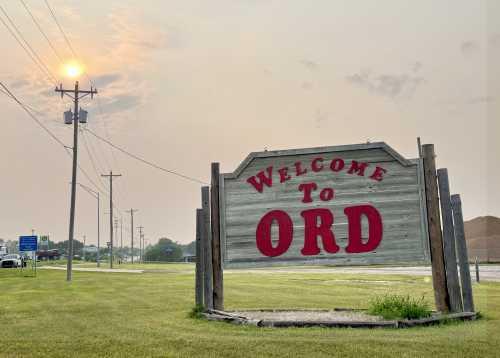 Welcome to Ord sign