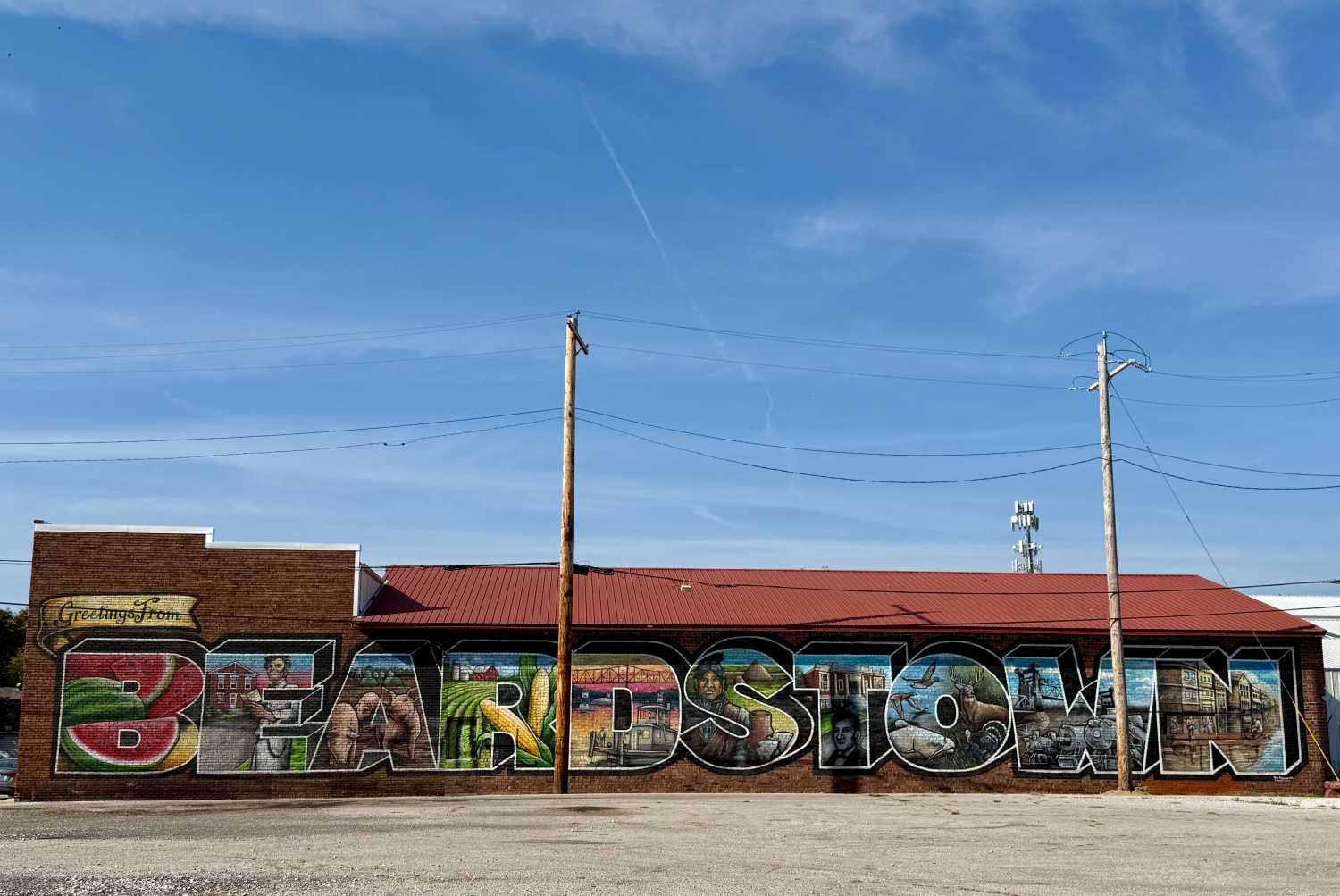 Mural showing "Beardstown," Beardstown, Illinois