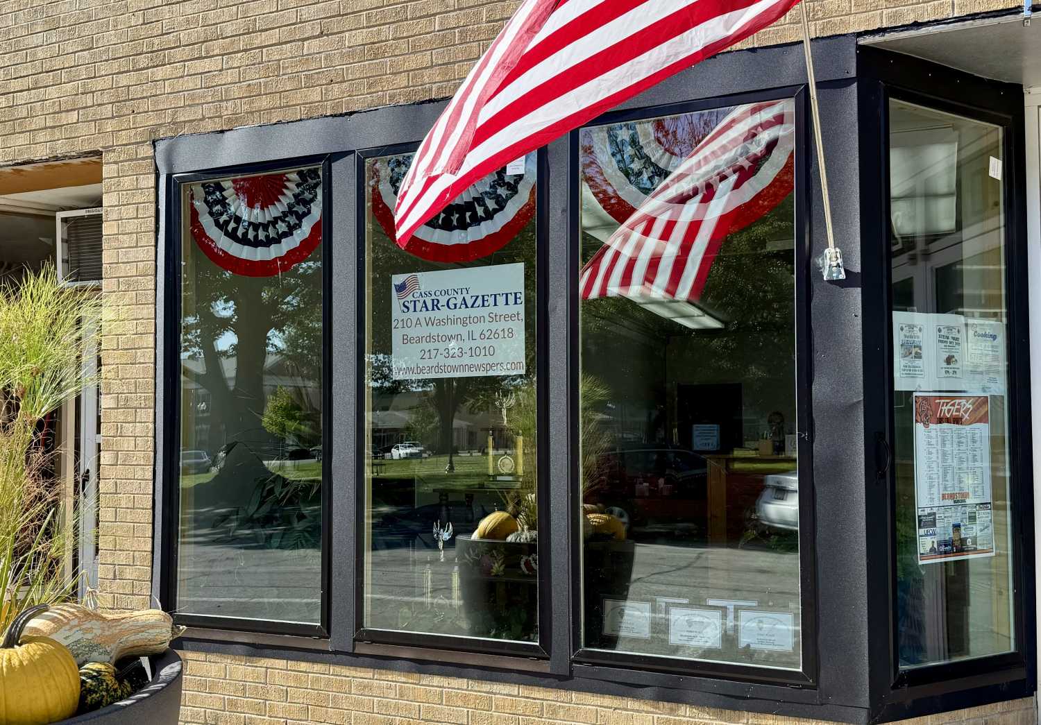 Office of the Cass County Star-Gazette newspaper in Beardstown, Illinois.