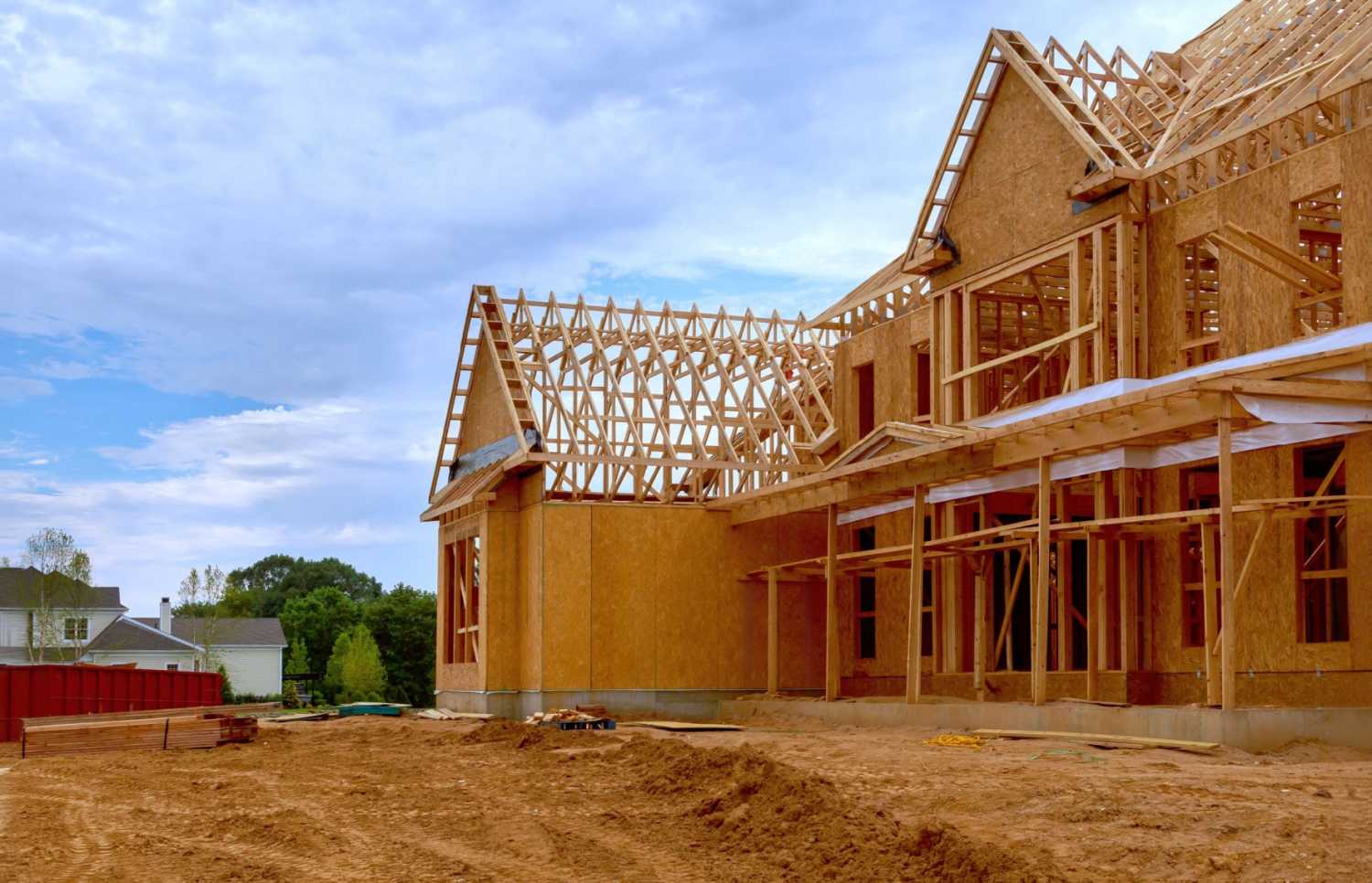 Housing under construction.