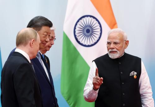 Tianjin [China], Sep 1 (ANI): Prime Minister Narendra Modi, Chinese President Xi Jinping, and Russian President Vladimir Putin in conversation at the venue of the Shanghai Cooperation Council (SCO) Summit, in Tianjin on Monday.