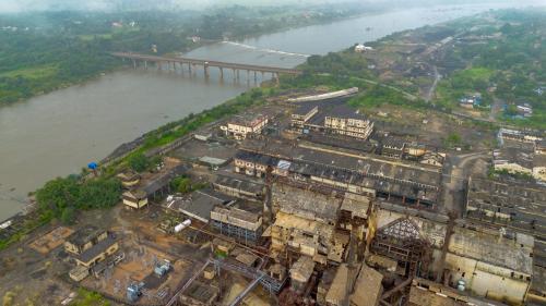 Aerial view of the Moubhandar copper plant.