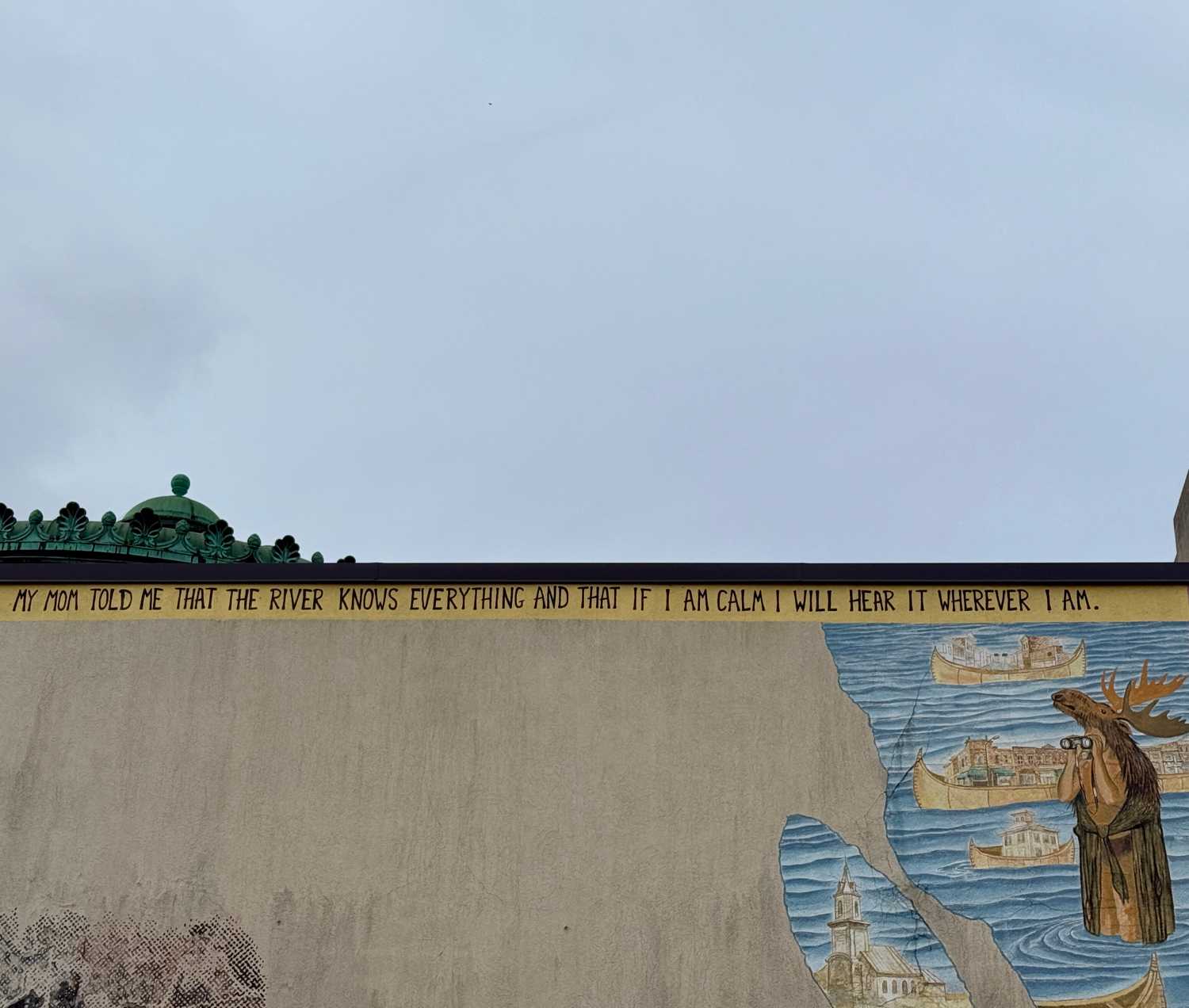 Mural on a wall, Skowhegan, Maine