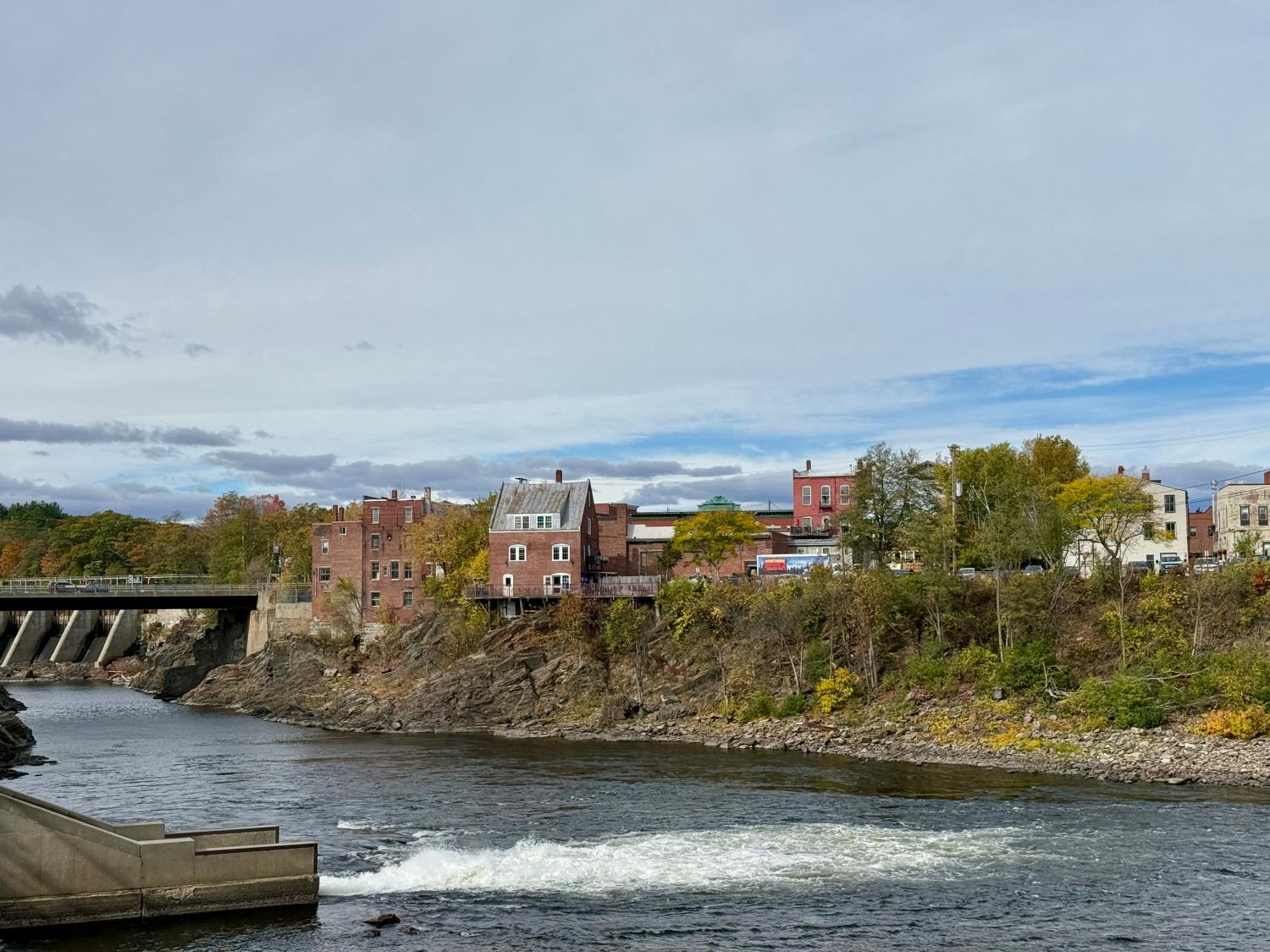 A view of Skowhegan, Maine, along the Kennebec River