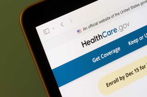 Screenshot of Healthcare dot gov website