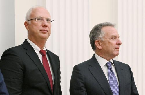 Russian presidential envoy Kirill Dmitriev and U.S. President Donald Trump's special envoy Steve Witkoff attend a meeting with Russian President Vladimir Putin at the Kremlin in Moscow, Russia, December 2, 2025.