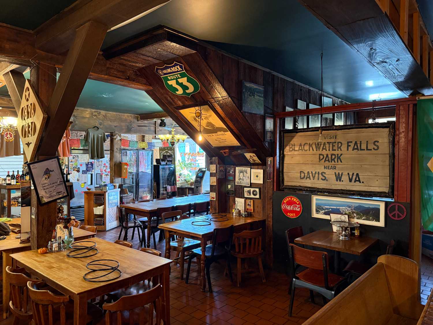 Inside Siranni's Cafe, Davis, West Virginia.