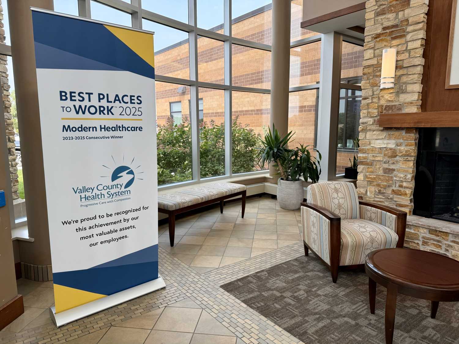 Valley County Health System Hospital lobby in Ord, Nebraska