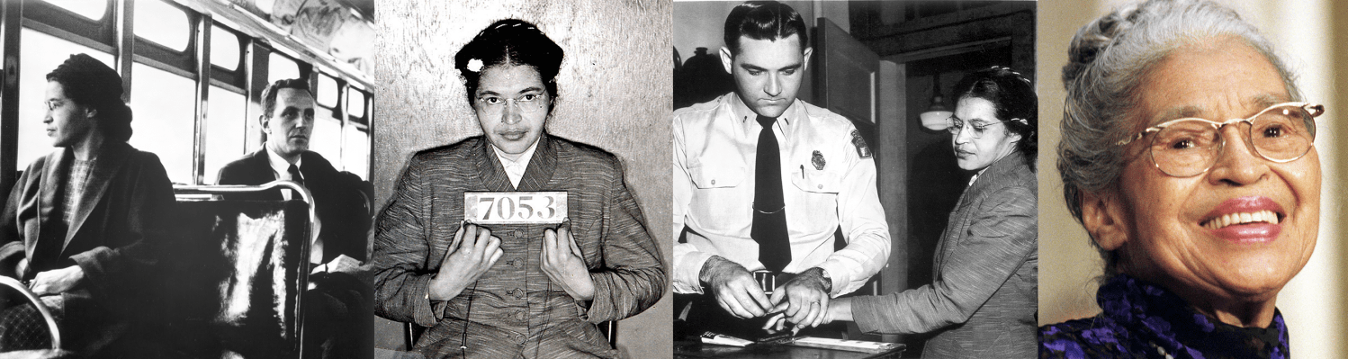 Rosa Parks historical photos collage