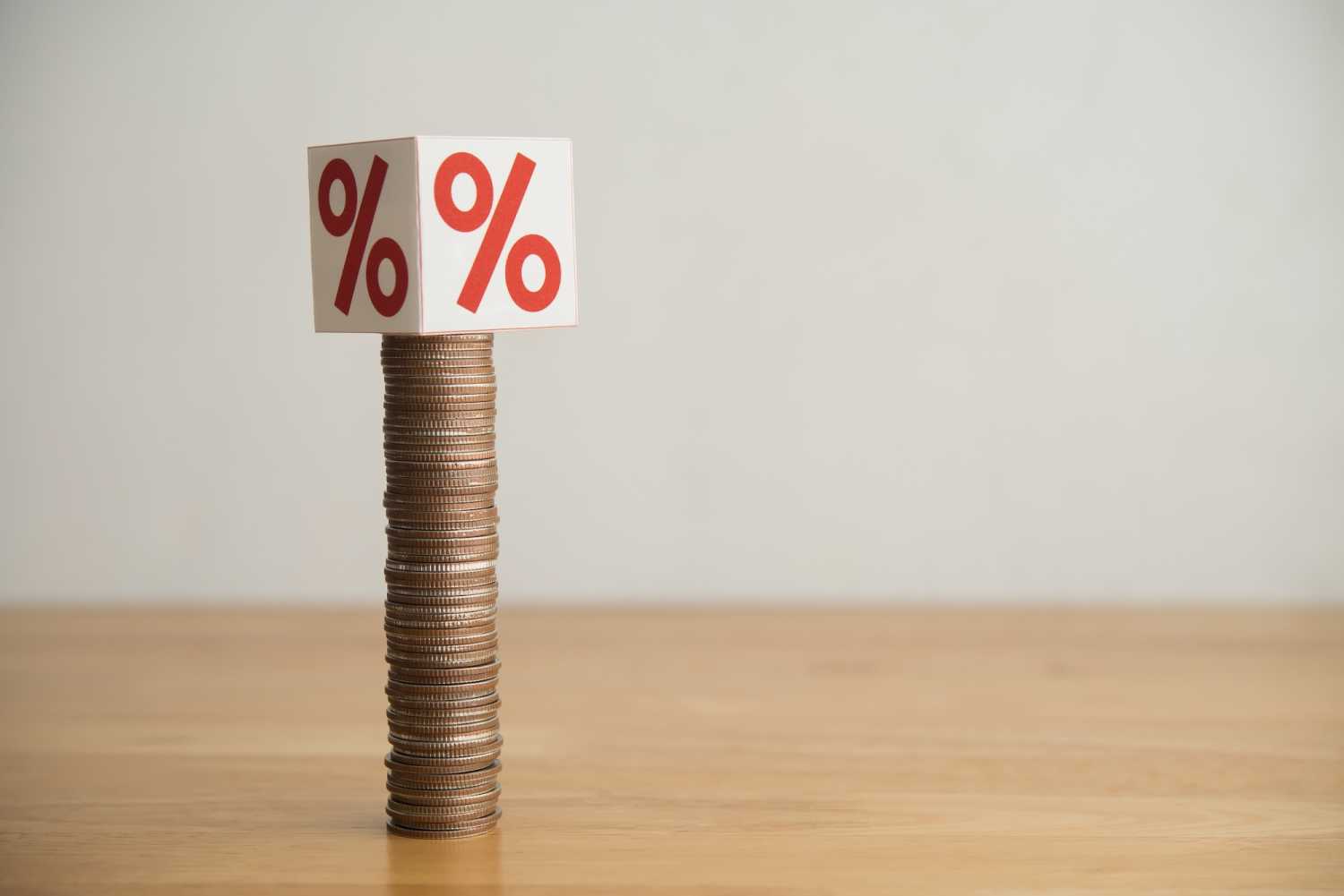 Image illustrating concept of high interest rate.