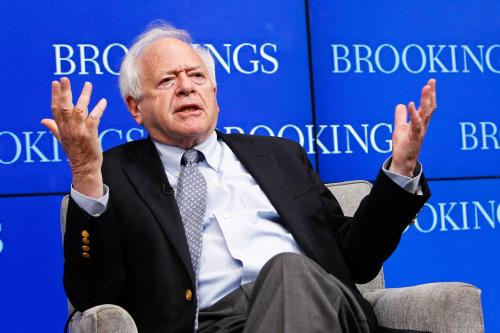 Stephen Hess speaks during the inaugural Brookings Book Club on October 29, 2015, where he discussed his book "America’s Political Dynasties: From Adams to Clinton."