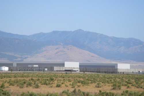 Outside view of the newly completed Meta's Facebook data center in Eagle Mountain, Utah on July 18, 2024. The data center is a complex of five large buildings each over four football fields long and totaling 2.4 million square feet. (Photo by GEORGE FREY / AFP) (Photo by GEORGE FREY/AFP via Getty Images)