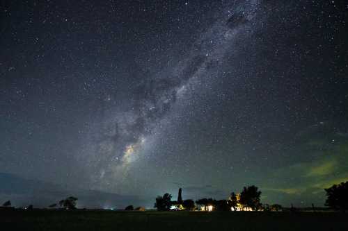 The Milky Way's Galactic Centre is seen near Capilla del Sauce, Florida Department, some 185 km north of Montevideo, on March 8, 2025.