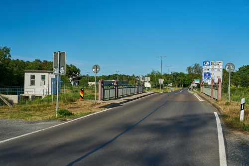 International border between Germany and Poland at the Szczecin Lagoon in the estuary of the Oder River in the Baltic Sea, formerly known as iron curtain.