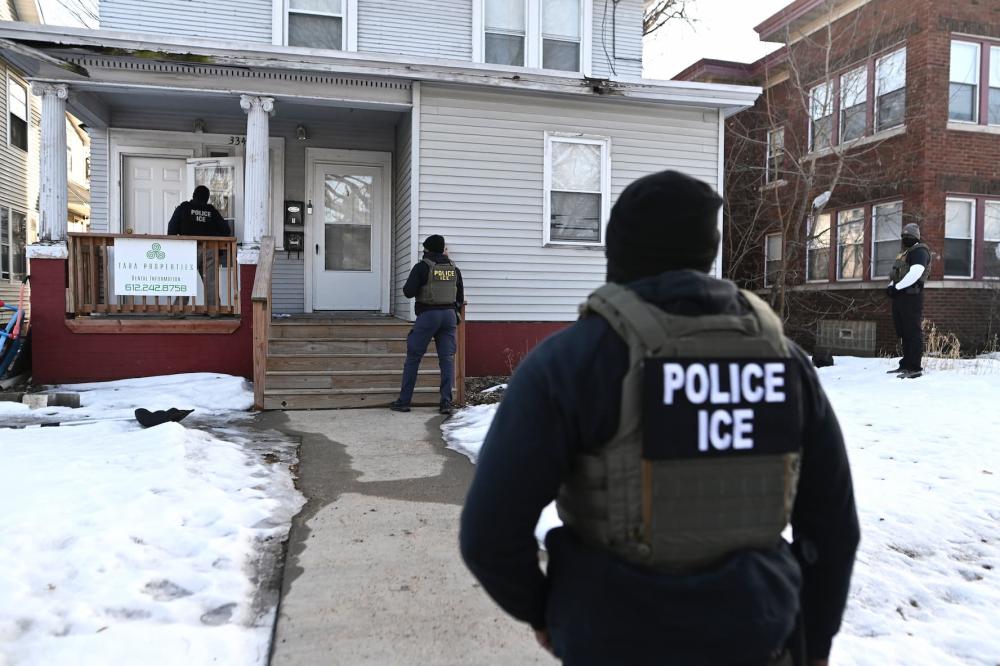 ICE agents at house
