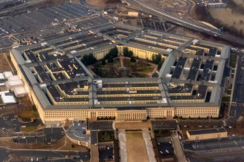 The Pentagon is seen from above.
