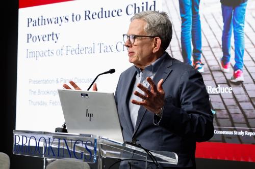 V. Joseph Hotz presents the findings of the NAS report.