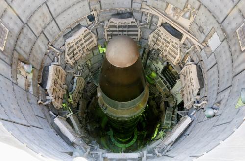 Titan nuclear intercontinental ballistic missile in silo