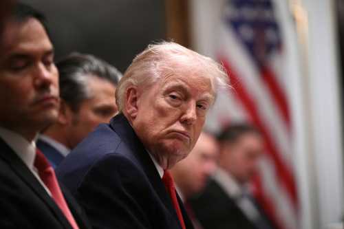 U.S. President Donald Trump looks on during a cabinet meeting in the Cabinet Room of the White House in Washington, DC, on January 29, 2026.